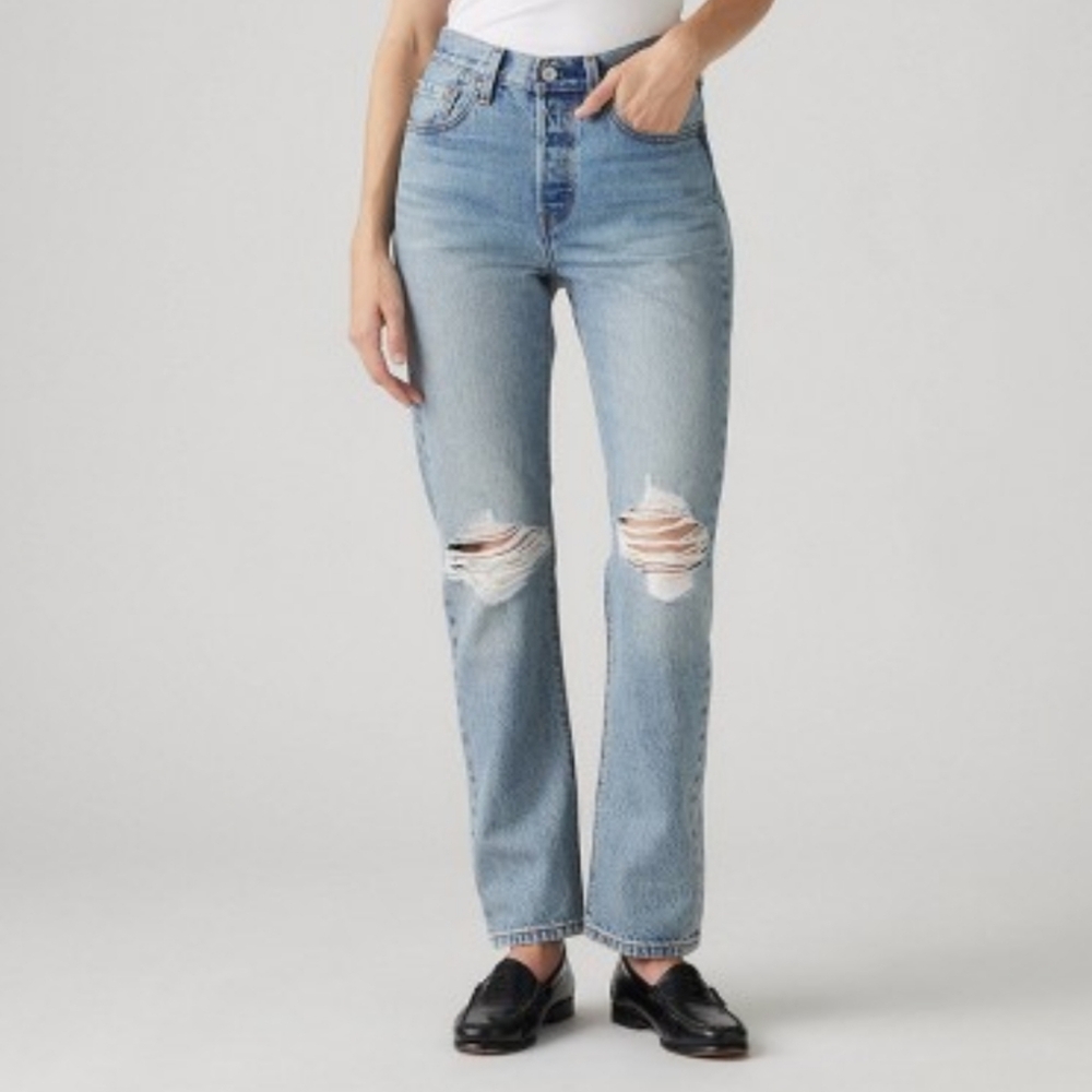Levi's Vintage Murdoch Wash Wedgie Straight Leg Distressed Jeans Size 31